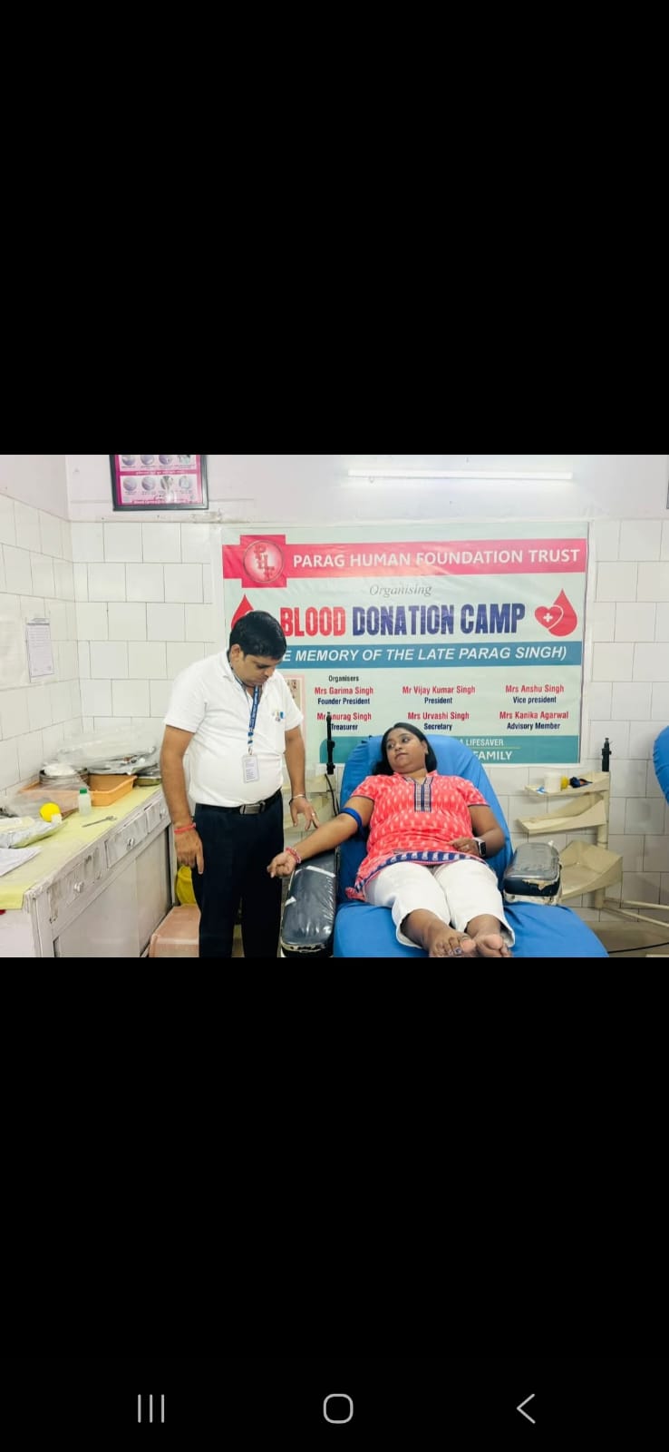 Blood donation camp and voluntary life-saving contribution drive